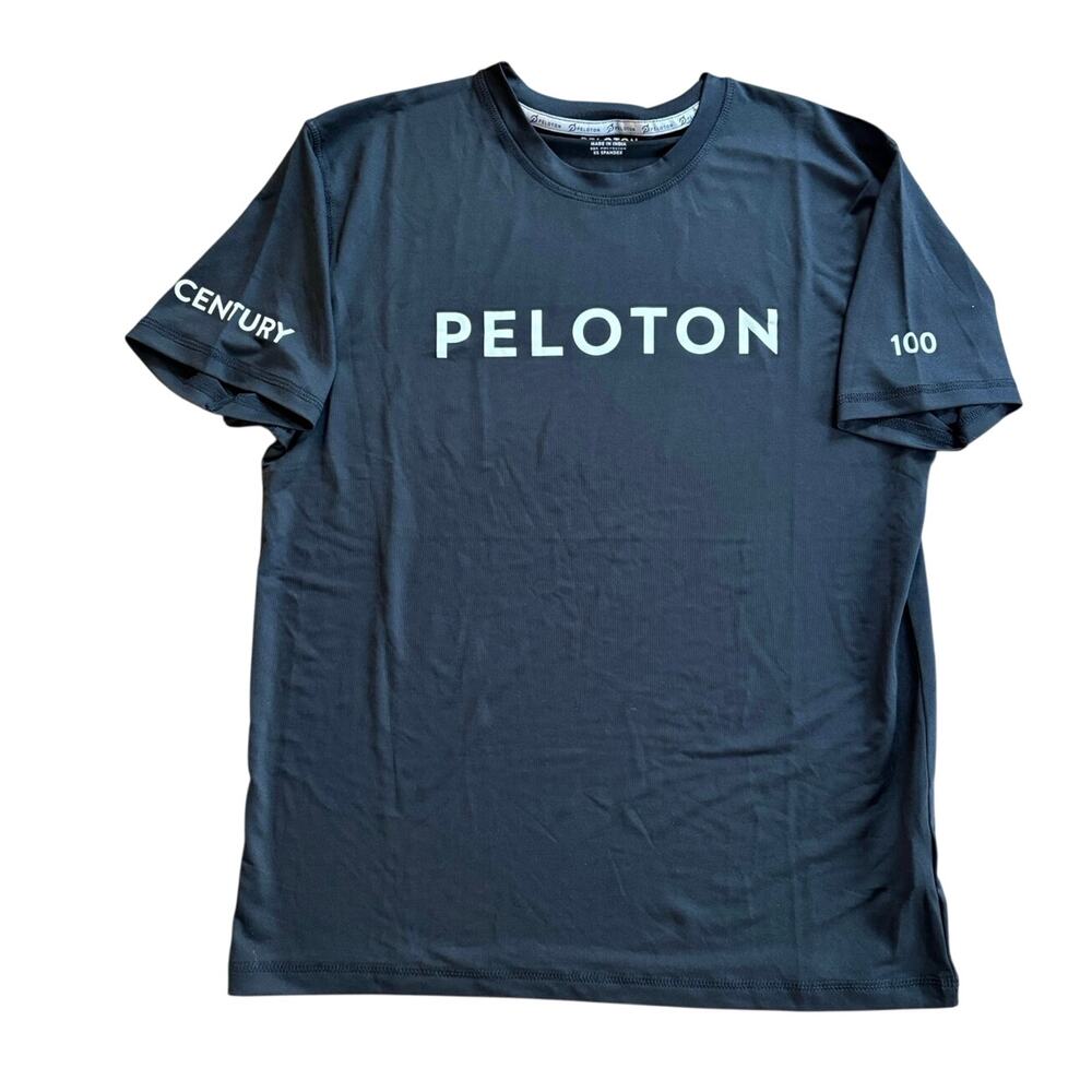 Peloton‎ Unisex Reach 100 Rides Performance T-Shirt – Size Small – Black